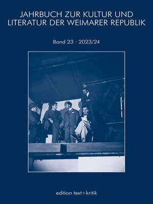 cover image of JAHRBUCH ZUR KULTUR UND LITERATUR DER WEIMARER REPUBLIK